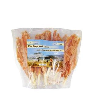 Levně Pochoutka Kuřecí filety na tyčce z buvolí kůže18cm500g 18cm/500g