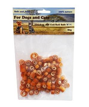 Levně Pochoutka Mini roláda kuře a treska měkká 80g