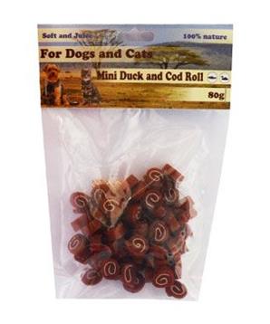 Levně Pochoutka Mini rolka kachna s treskou 80g