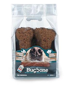 Levně Pochoutka pes Bugbone Medium kost s hmyzem 6x30g