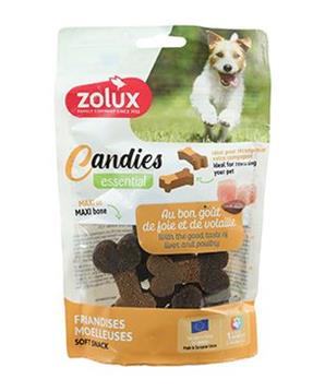 Levně Pochoutka pes CANDIES Max kost drůbež,játra Zol 150g