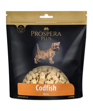 Levně Pochoutka PROSPERA Plus tresčí kostky 230g