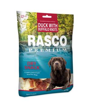 Levně Pochoutka RASCO Premium uzle bůvolí 5cm s kachním masem 230 g