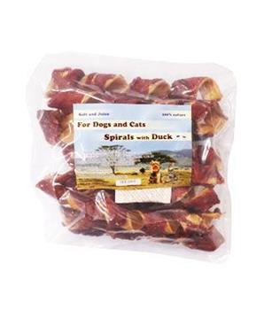Pochoutka Spirály 15cm z vepřové kůže s kachním 