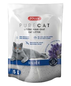 Levně Podestýlka PURECAT levandule silica 5l Zolux