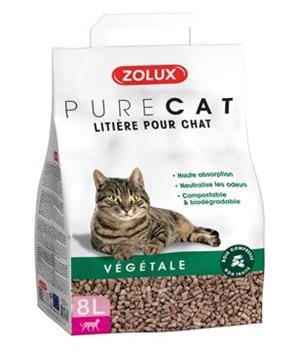 Levně Podestýlka PURECAT natural absorb. rostlinná 8l Zolux