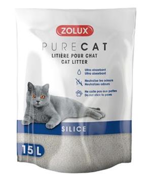 Podestýlka PURECAT natural silica 15l Zolux