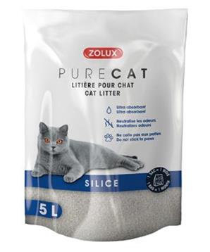 Podestýlka PURECAT natural silica 5l Zolux