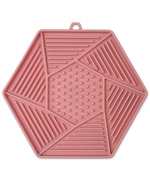 Podložka EPIC PET Lick & Snack lízací hexagon světle růžový