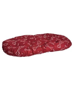 Levně Polštář ovál bavl. Kost vínovo/bílý 100 cm