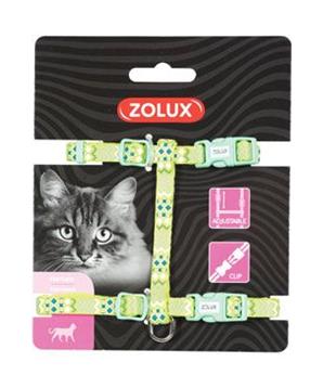 Postroj kočka ETHNIC nylon zelený Zolux