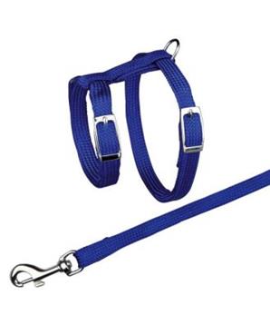 Levně Postroj s vodítkem pro kočku jednobarevný 22-42 cm/10 mm, 1,25 m