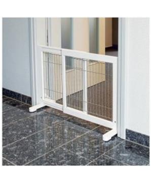 Levně Posuvná bariéra pro psy 65-108 x 61 x 31 bílá 1 ks