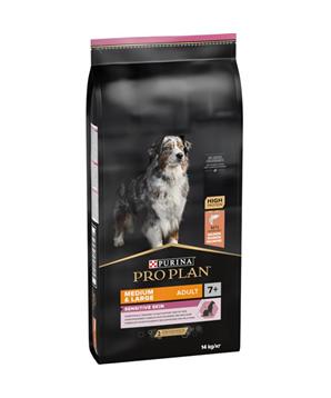 Levně Pro Plan Dog Adult Medium&Large 7+ Sensitive Skin losos 14 kg