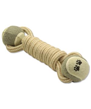 Přetahovadlo DOG FANTASY Juta 2 tenisáky 28 cm