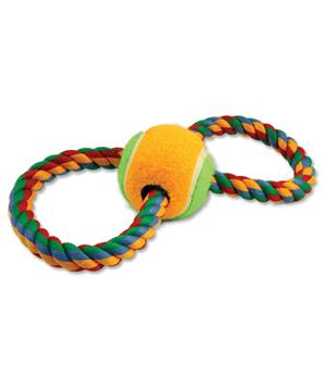 Levně Přetahovadlo DOG FANTASY osmička barevné + tenisák 25 cm