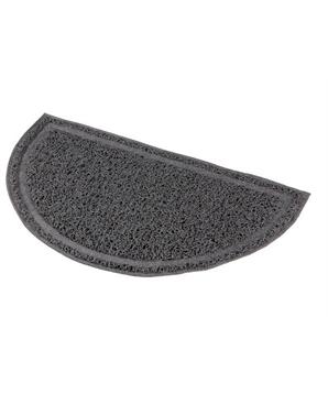 Levně Půlkruhová PVC předložka šedá k WC 41x25 cm