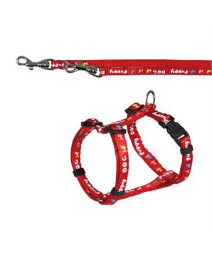 Levně Puppy souprava postroj 23-34cm/8mm + vodítko 2,00m/8mm mátová
