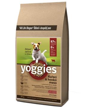 Yoggies, Kuřecí a hovězí maso, granule lisované za studena