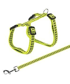 Levně Reflexní postroj s vodítkem na kočku 22-42cm/10mm 1,2m 1 ks