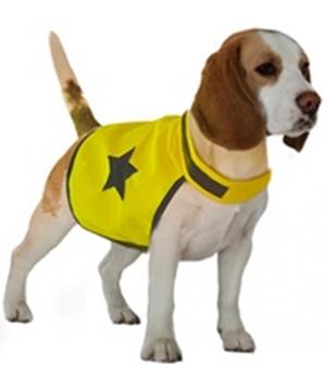 Reflexní vesta pro psa látková žlutá  Duvo+