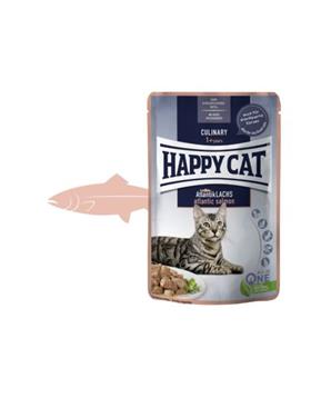 Levně Happy Cat MEAT IN SAUCE Culinary Atlantik-Lachs / Losos 85 g