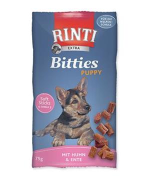 Levně Rinti Dog Extra Bits Puppy pochoutka kuře+kachna 75g