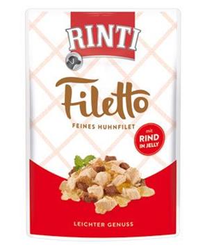 Rinti Dog Filetto kapsa kuře+hovězí v želé