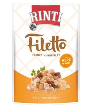 Levně Rinti Dog Filetto kapsa kuře+kuřecí srdce v želé 100 g
