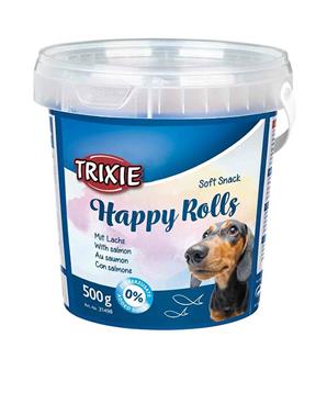 Levně Soft Snack Happy Rolls - tyčinky s lososem, kyblík 500 g