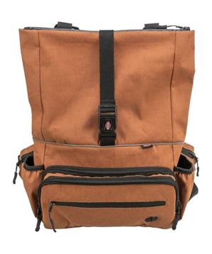 Levně ROLLTOP 2v1, multifunkční batoh i ledvinka, bavlna/polyester, rezavá 1 ks