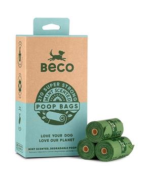 Levně Sáčky na exkrementy Beco, 60 ks, s peprmintovou aroma, z recyklovaných materiálů
