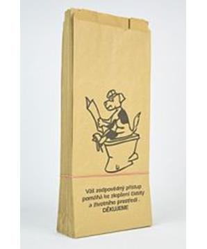 Sáčky na psí exkrementy papírové, páskované 25ks