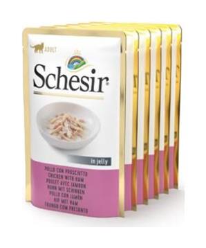 Levně Schesir Cat kapsa Adult kuře/šunka 50G