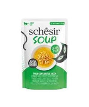 Levně Schesir Cat kapsa Adult Soup kuře/mrkev/dýně 40g