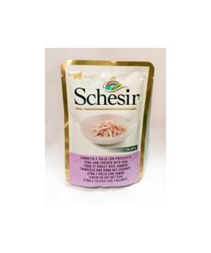 Levně Schesir Cat kapsa Adult tuňák/kuře/šunka 50G