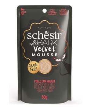 Levně Schesir Cat kapsa After Dark Velv.Mousse kuře/hově.80g