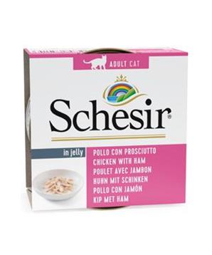 Schesir Cat konz. Adult kuře/šunka 85G