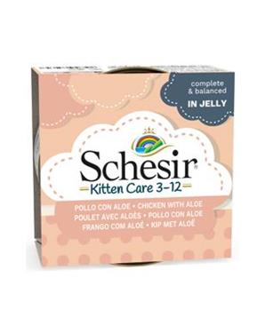 Levně Schesir Cat konz. Kitten kuře/aloe v želé 85g