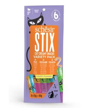 Levně Schesir Cat pochoutka Stix Liquid Snack Variety 6x15g 6x15 g