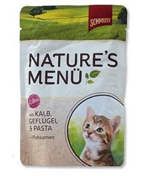 Schmusy Cat Nature Menu Kapsa Junior Telecí+Drůbež
