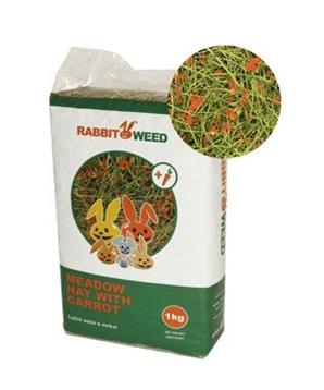 Levně Seno luční s mrkví RabbitWeed 0,6 kg