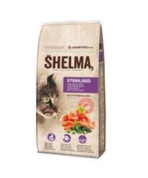 Levně SHELMA Cat Sterilised Salmon GF 750g