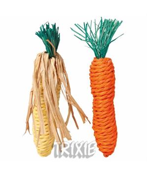 Levně Sisalová mrkvička a kukuřice pro hlodavce 15 cm (2 ks) 1 bal