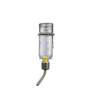 Levně Skleněná napáječka pro křečky 125 ml s úchytem na klec 1 ks