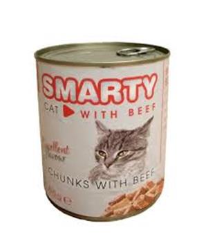 Levně SMARTY Cat Hovězí chunks, konzerva 400g