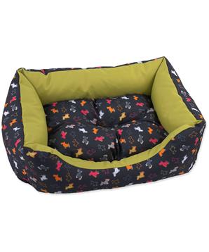 Sofa DOG FANTASY origami pes mix černo-zelené 75 cm - lehce rozpáraný