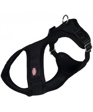 Levně Soft postroj, jemný, vypolstrovaný černý S-M 35-60 cm/20 mm
