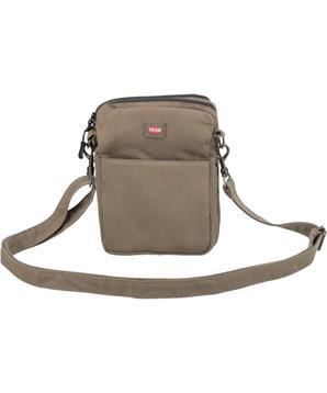 Taštička na pamlsky ø 16 × 21 cm, manšestrový vzhled, polyester, hnědá
