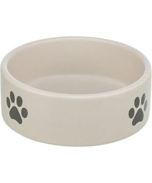 Levně Keramická miska, motiv tlapka, světlešedá/šedá 1,4 l/ ø 20 cm